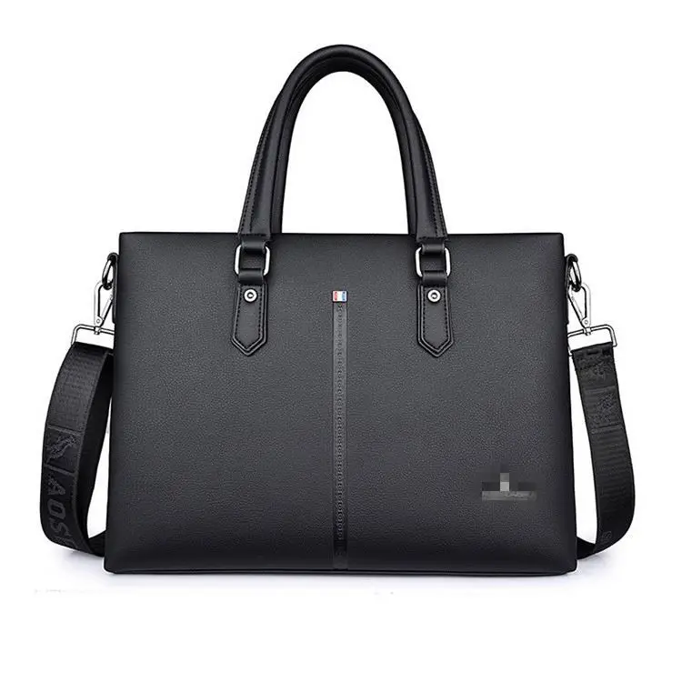 Free Sample fashionable styles black cowhide computer student laptop bag 15.6 inch women