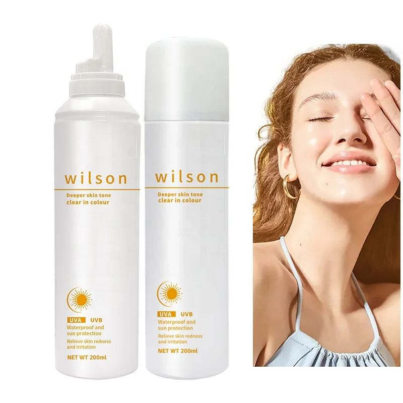 BOV Custom LOGO  Travel Size Skin Care Sun Block Suncream Sunscreen Mousse Oem Odm Aerosol Cosmetics Manufacturer SPF 500