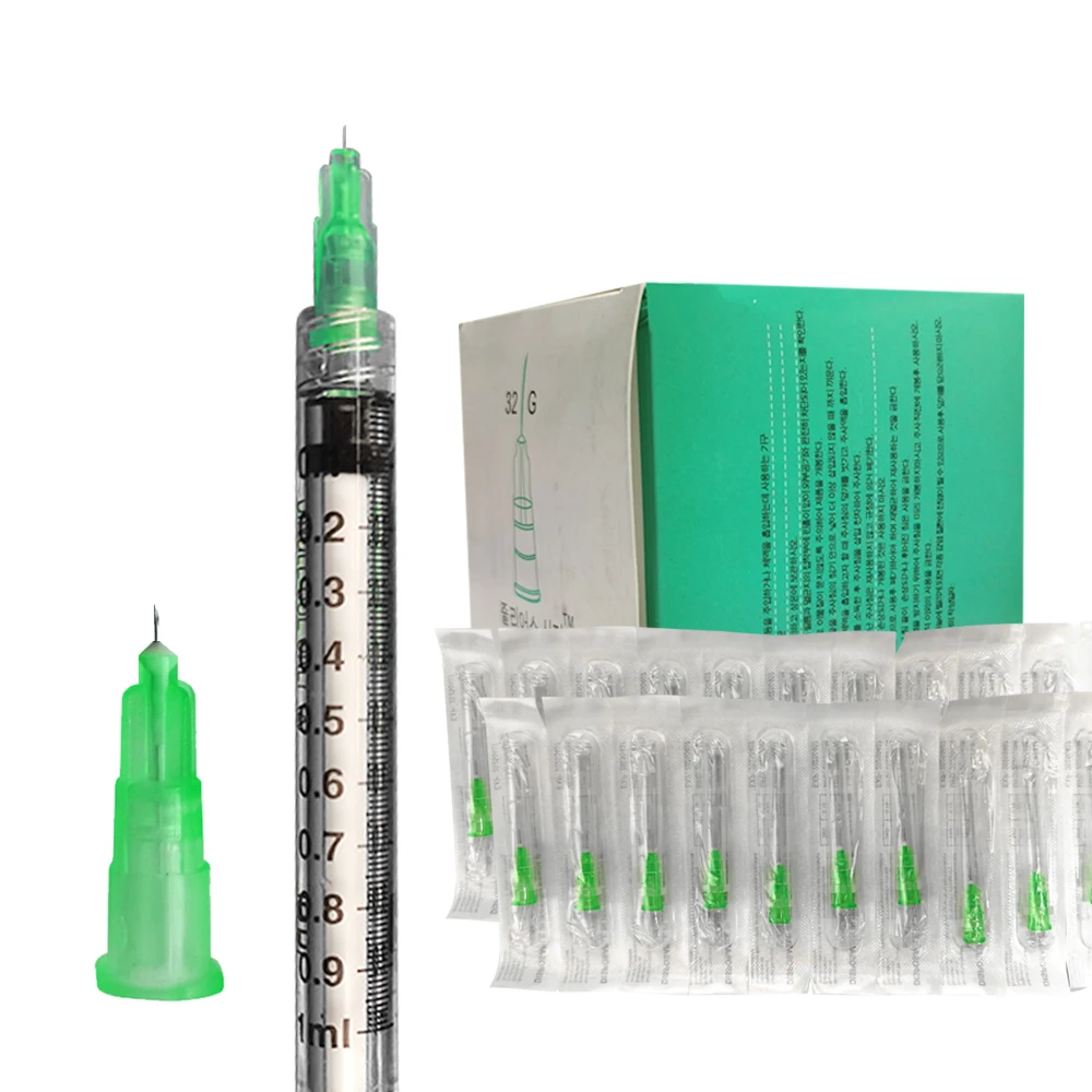 Wholesale Korean CE Marked Disposable Micro Needle 30g 31g 32g 33g 34g Meso Needle For Skin Booster Injecting