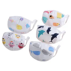 Оптовая продажа, Детская моющаяся сменная накладка на лицо с фильтром и принтом пыли