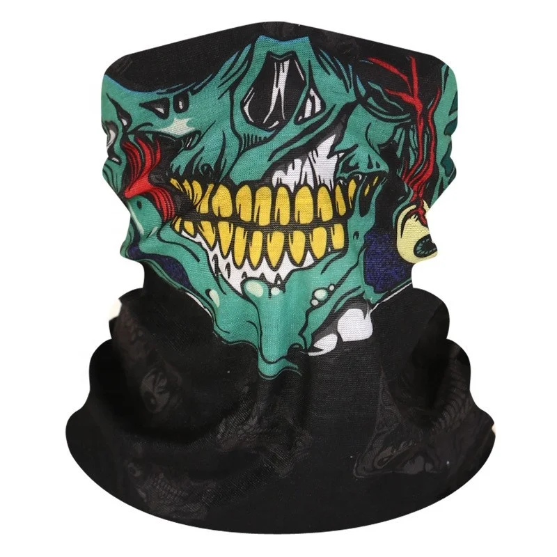 Skull Face UV Sun Dust Neck Gaiter Bandana Headwear motorcycle mask