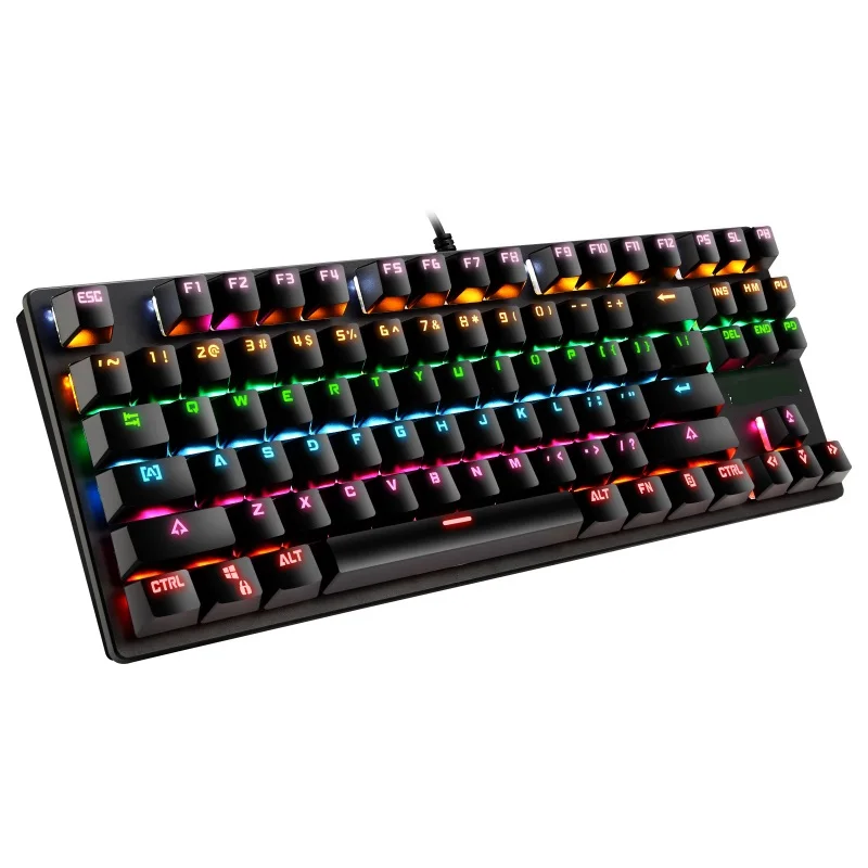 2022 Amazon sells well Keyboard 87 keys waterproof RGB mechanical gaming keyboard with multimedia function keys