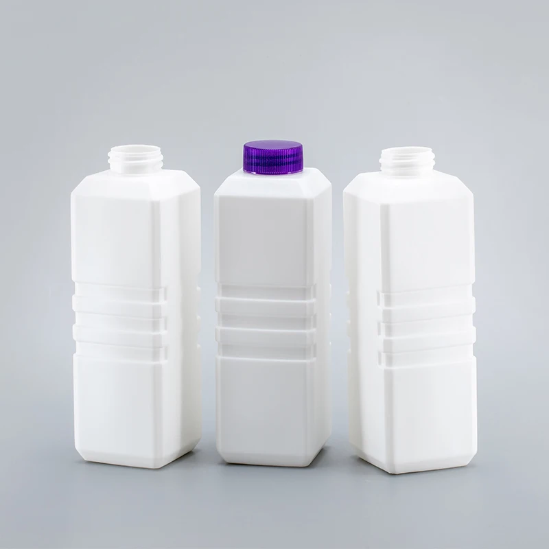 500ml square with push pump head shampoo body wash liquid packaging container empty plastic bottle