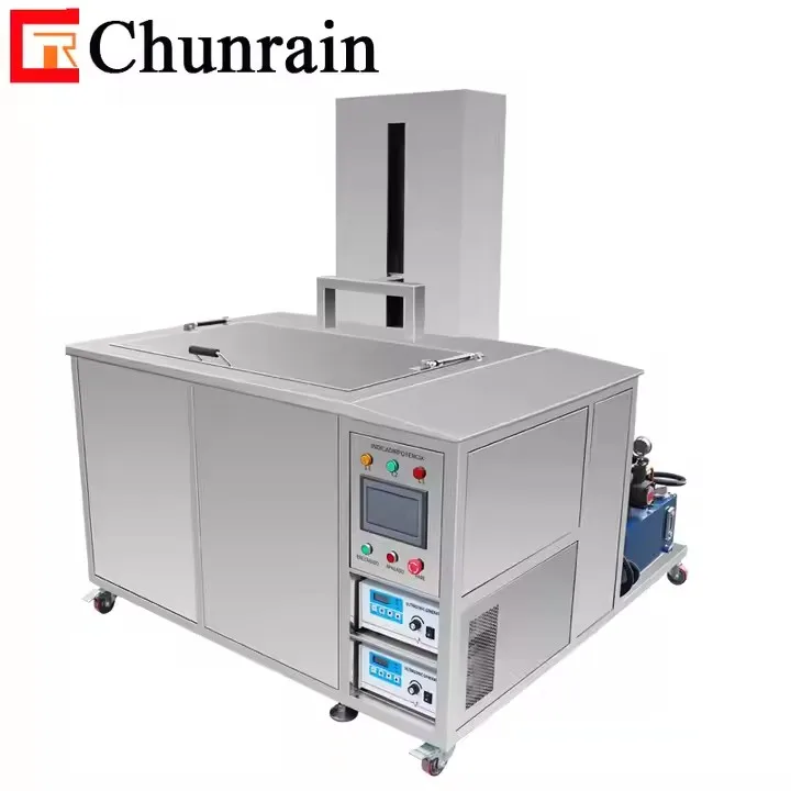 Tractor Wheels Ultrasonic Cleaner Machine with Hydraulic Lift and Oil Separator Cleaning system CR-900GS 560L PLC Control