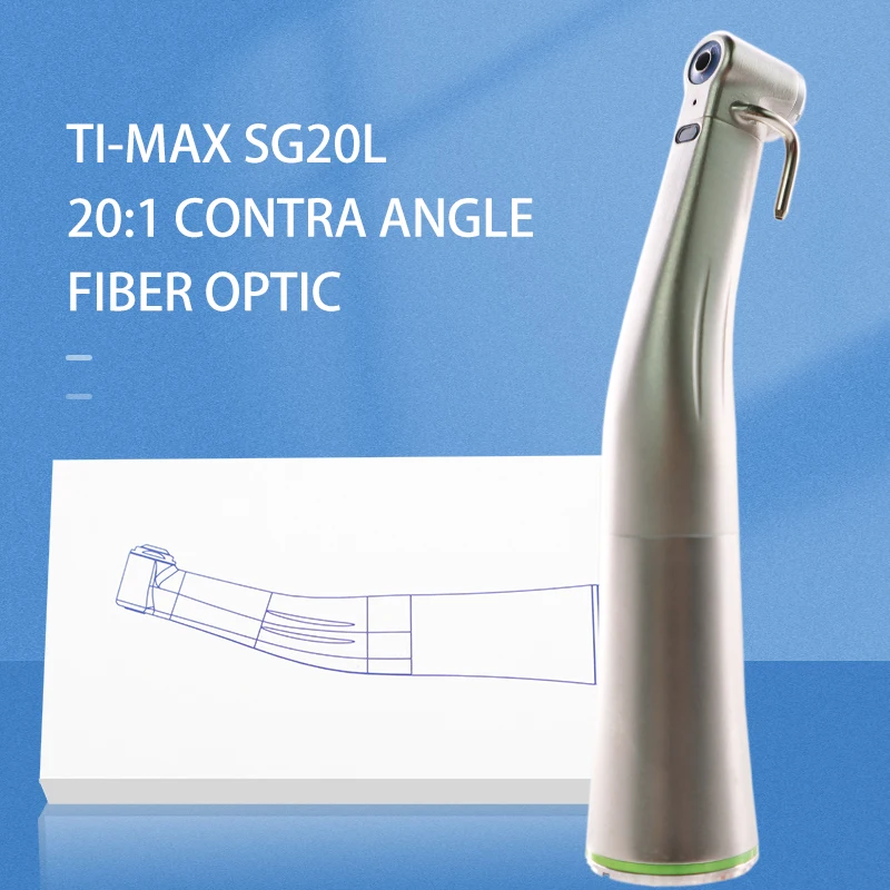 Foshan Best Seller Low Speed Contra Angle Green 20: 1 Ti-Max Sg20L Surgical Implant Handpieces LED Optical Dental Equipment