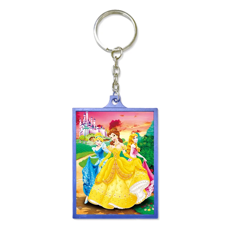 Hot Sale 2x3 inches 3d Anime Plastic Keychain Custom 3D Lenticular Keychain For Promotional Gift