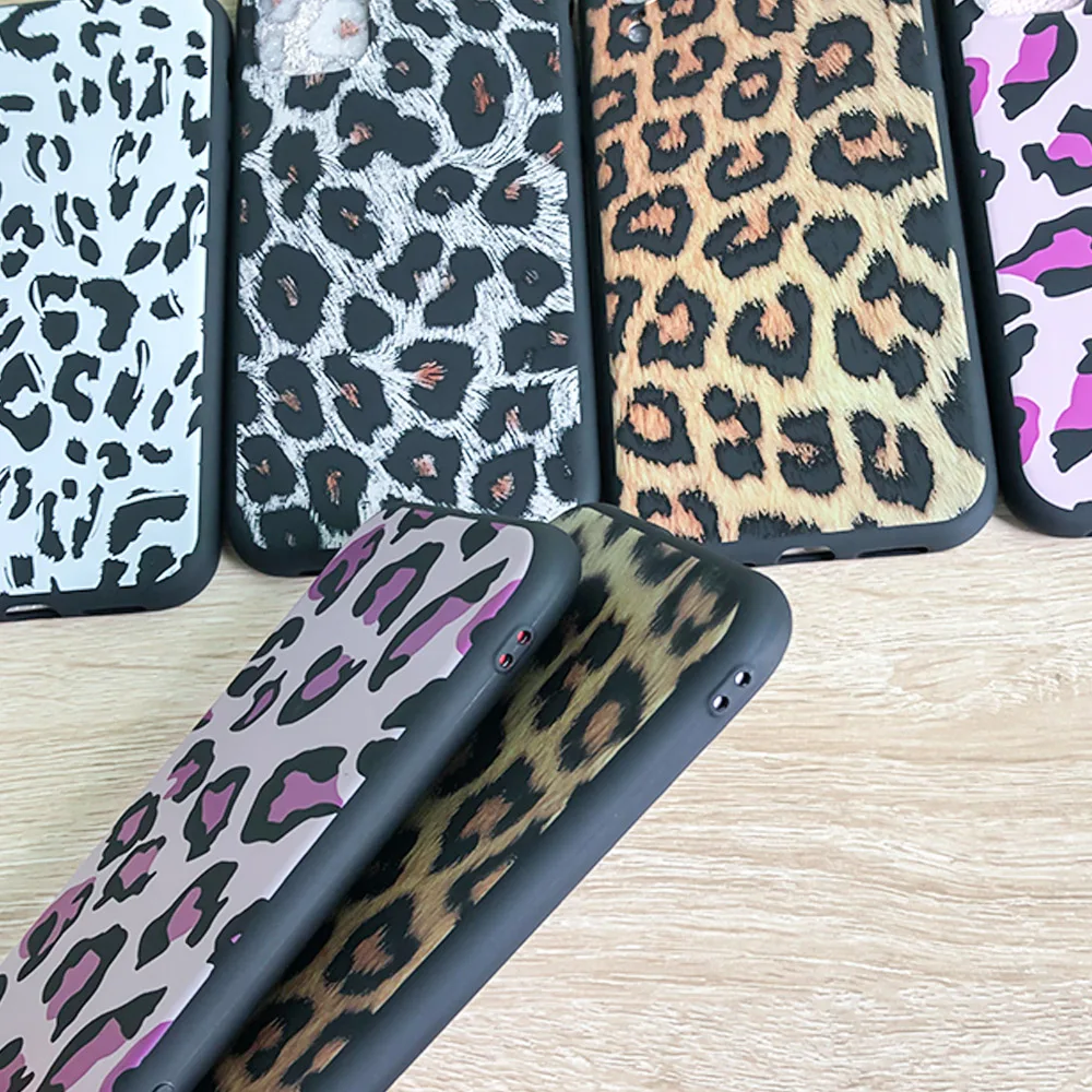 Leopard grain pattern Soft TPU Mobile Phone Case Cover For iPhone 14