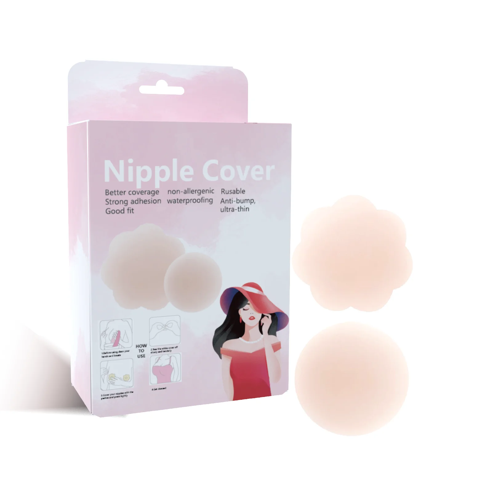 Medical Grade Silicone Nipple Covers Sticky Breast Nipple Cover Bra Women Reusable Silicone Nipple Cover