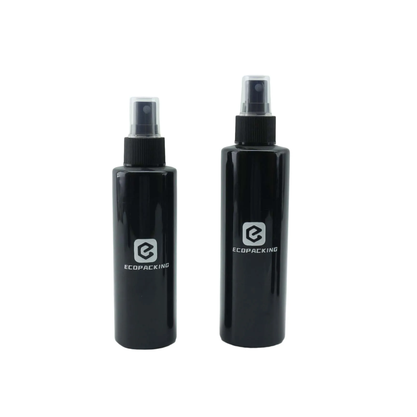 Black cosmetic 50ml 60ml 100ml 120ml 150ml 200ml 250ml 500ml spray plastic bottles