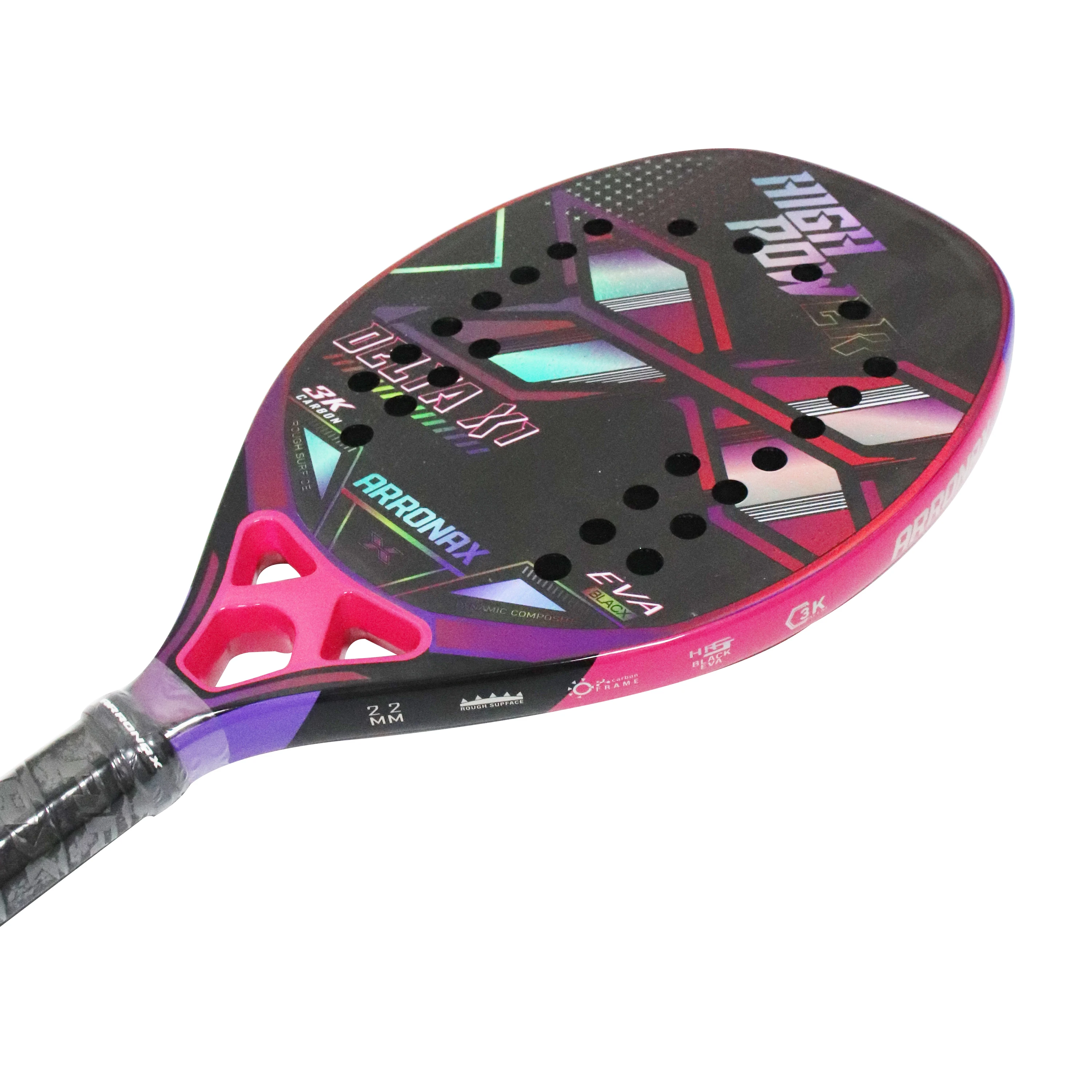 OEM Hot Sale Custom Design Your Own Paddle Tennis Racket100% Carbon /3k/12k/18k Carbon Beach Paddle Rackets