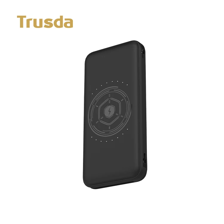 15W magnetic wirless powerbank built-in cable slim portable electronics mi wireless power bank 10000mah fast charging