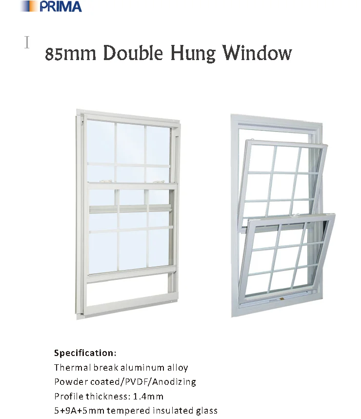 Manufacturer Good Price Solid Wooden Window Double-Hung Windows Double Wall Hung Aluminum Window