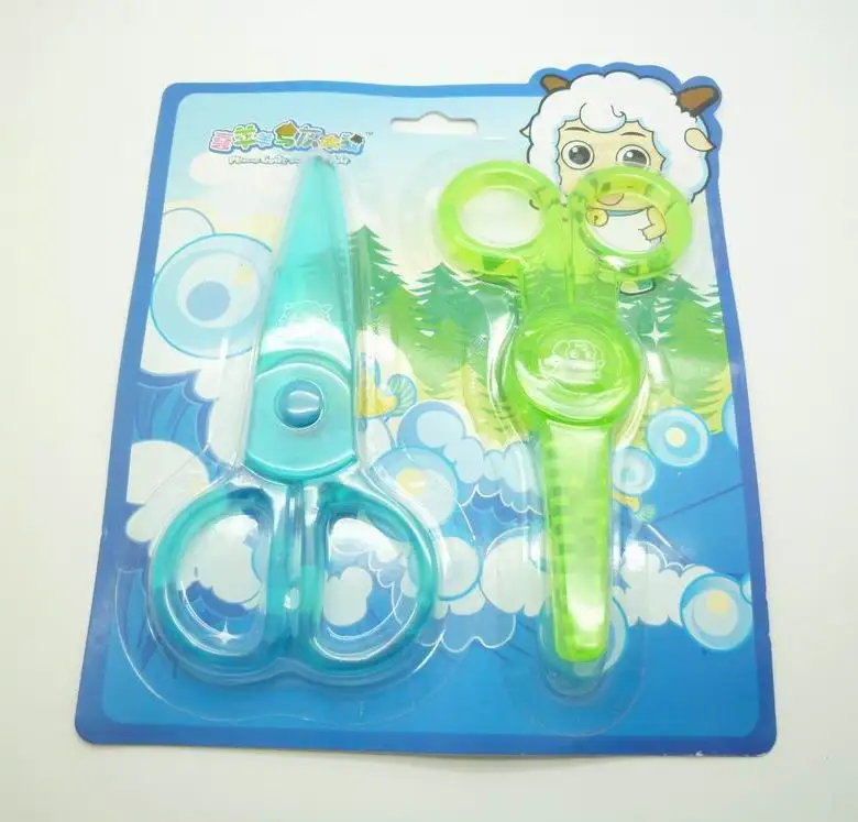 stainless steel student craft paper scissor in plastic material