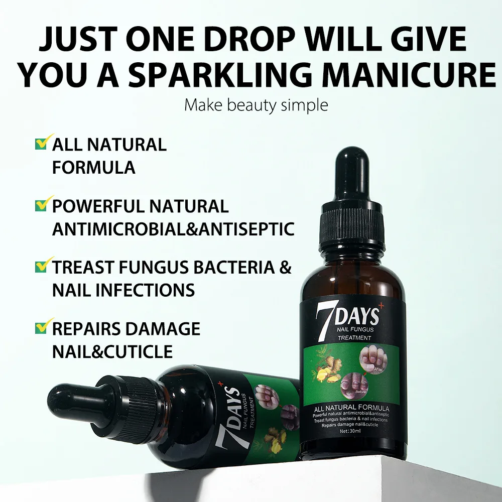 2024 New Arrival 7 Days Nail Fungus Treatment Serum Repairs Damage Nail & cuticle Skin Care Products 30ml Nail Serum