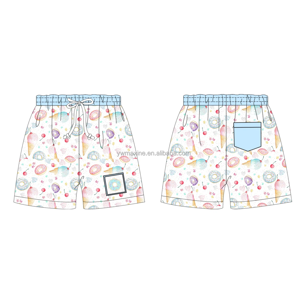 Wholesale children smocked swim clothes kids beach shorts toddler baby swim trunks wholesale