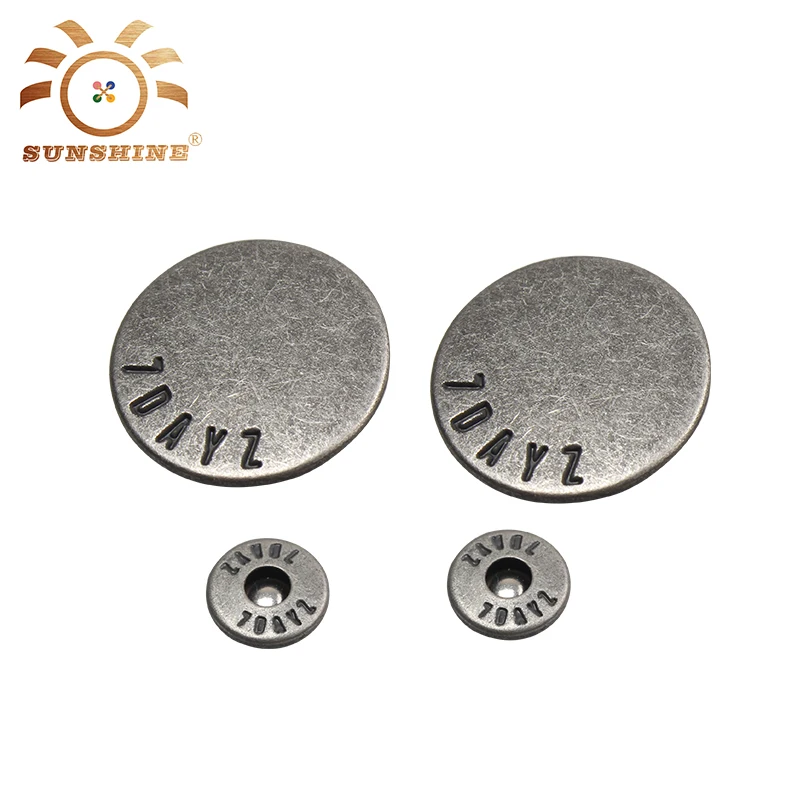 Brand New Stud Head Metal Eyelets Jean And Buttons Vintage Jeans Twisted Nail Button Rivets