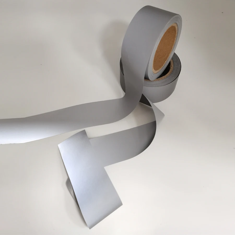 Medium Bright Economic Gray Polyester Reflective Fabric tape for safety vest