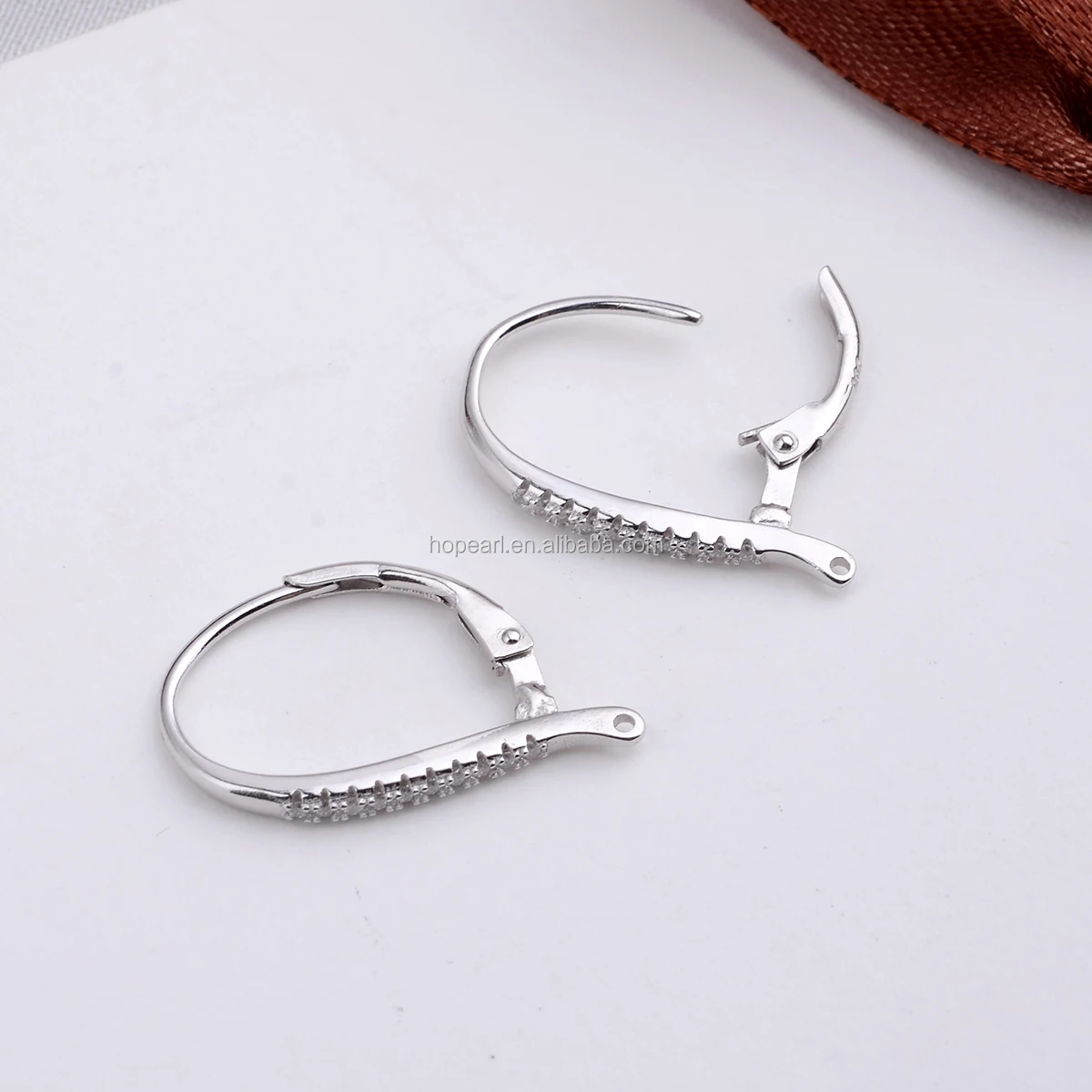 SSE245 Silver 925 Mountings DIY Accessory Earwire Components Leverback Earring Findings