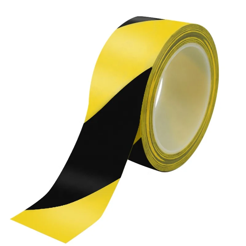 Crossing Warning Signs on the Ground Waterproof Wear-resistant Zebra Line Black Yellow Marking Tape