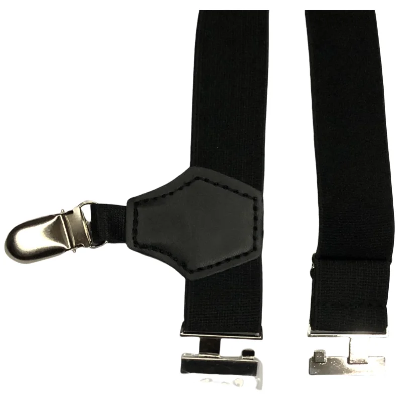 Wholesale Stretching Elastic Fashion Adjustable Leather Suspenders With Metal Clip And Slider Sock suspender
