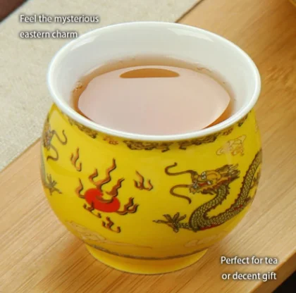 Китайский керамический чайный набор, фарфоровая чайная чашка кунг-фу, набор чайника с драконом, чайный набор для чая пуэр-Улун