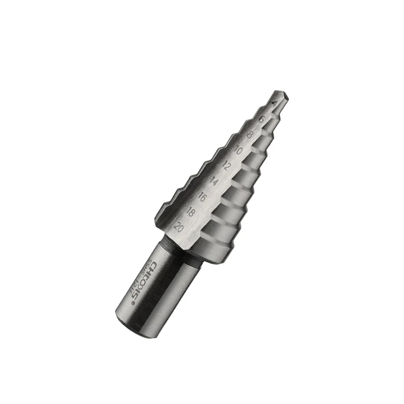 CHTOOLS HSS Spiral Flute Step Drill Bit M35 Steel and Carbide with Carbide Tip for Plastic Masonry Well Drilling Glass Boxed