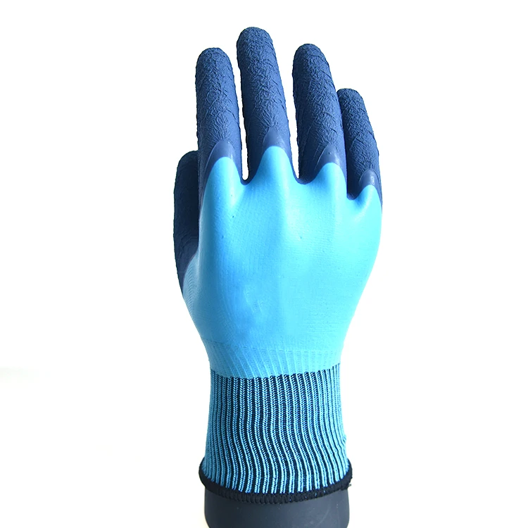 Hand Protection Woman Waterproof Safety Sandy Latex Coated Glove