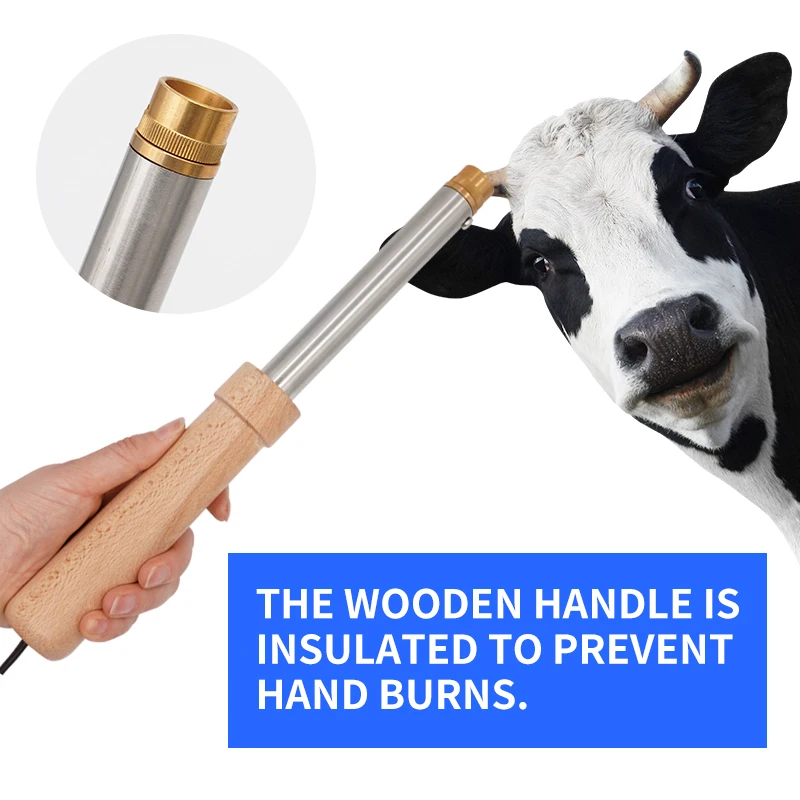 Dehorner for Calf Lamb Electric Thermal Pasture Dehorning Device Electric Sticker Type Veterinary Bloodless Calve Farming Tools