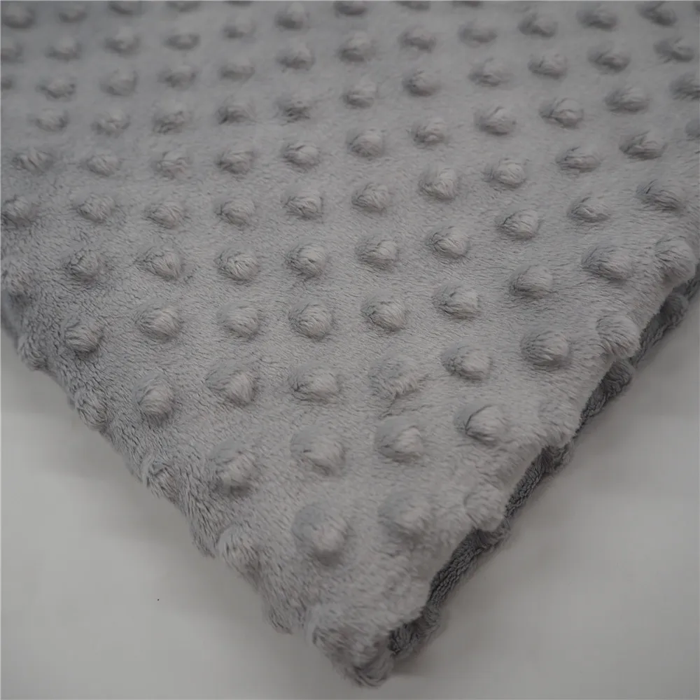 
Home Textile 100% Polyester Soft Super Dimple Baby Blanket Minky Dot Fabric 
