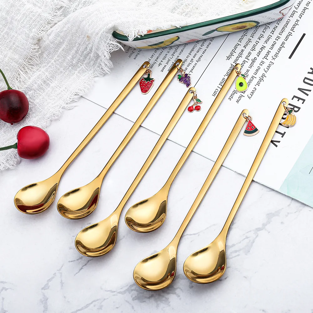 Creative dessert spoon Christmas style stainless steel coffee spoon Christmas gift wholesale