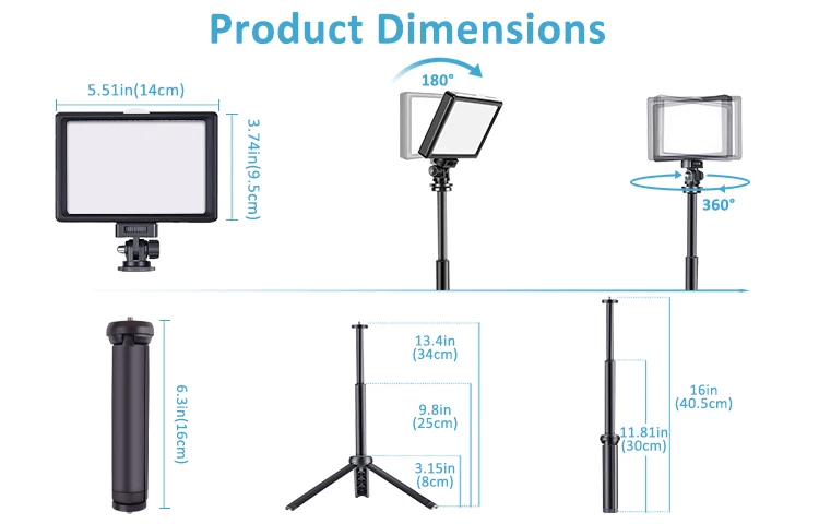 Shoot Live Streaming Youtube LED Photography Video Light Panel Lighting Photo Studio Lamp Kit With Tripod Stand RGB Filters