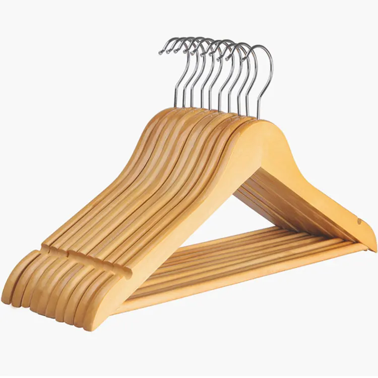 
Hanger factory hot models used clothes and natural wooden coat hangers 