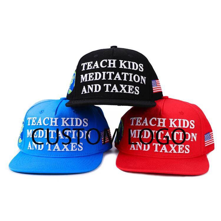 Wholesale New Men Adjustable Black Plain Blank Hip Hop 5 Panel A Frame 3D Puff Embroidery Logo Custom Snapback Cap Hat
