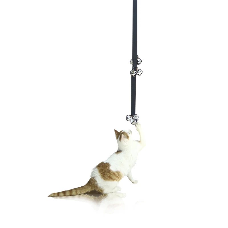 Creative stainless steel dog training  whistle set house training doorbells whistles clickers with strap for puppy