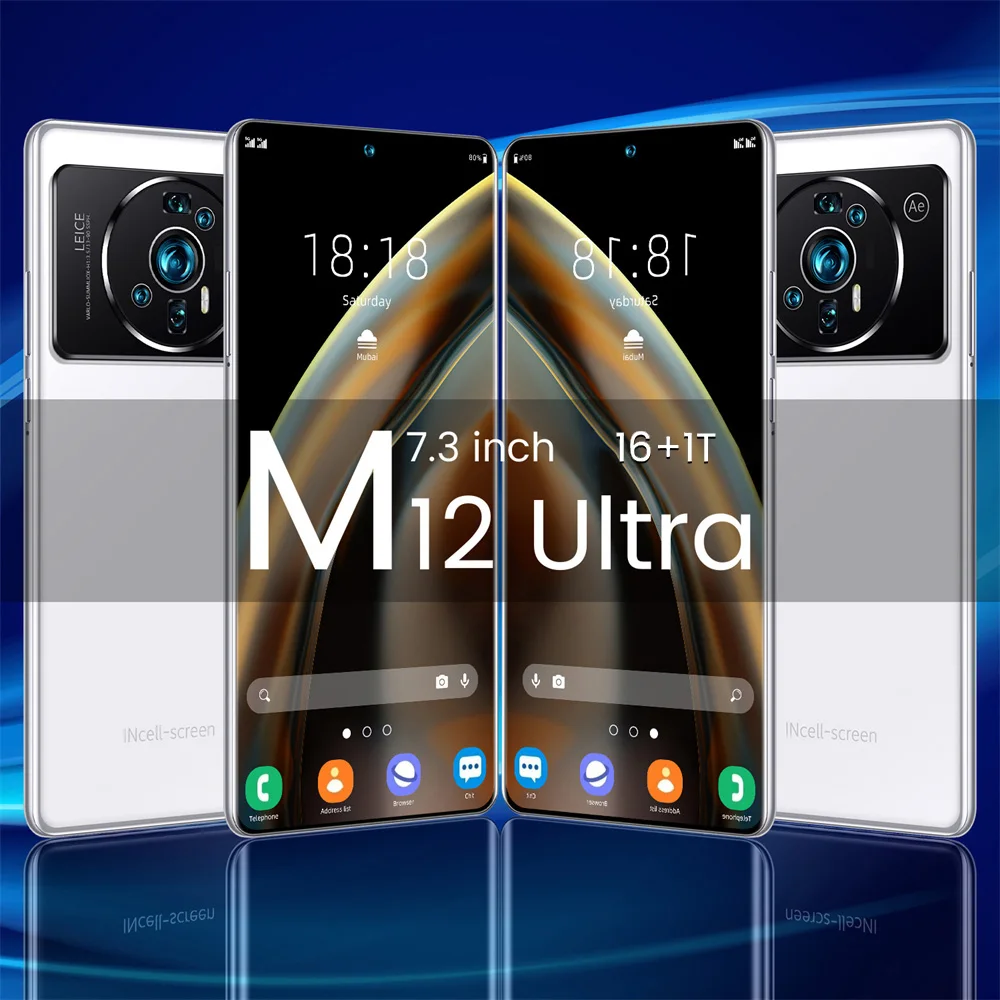 2023 Новый M12UITRA 7 3 дюйма 16 1 ТБ Tecno Camon 19 Pro сотовые телефоны Poco X4 P 4G Dual SIM Backul игровой смартфон