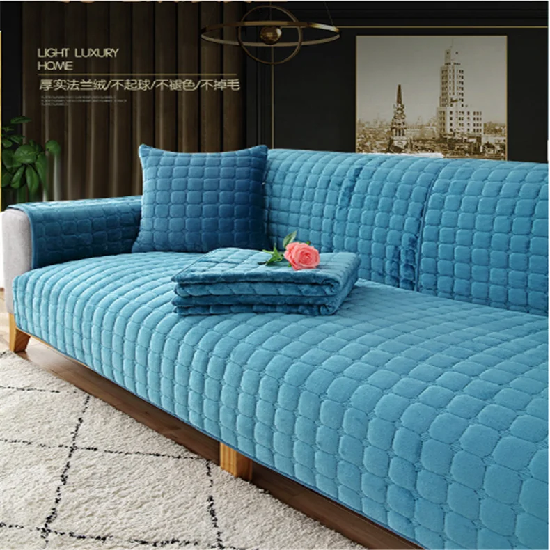 Warm and high-end Couch Protector Quilted Cover Water Resistant Non-lip Sofa Covers cushion