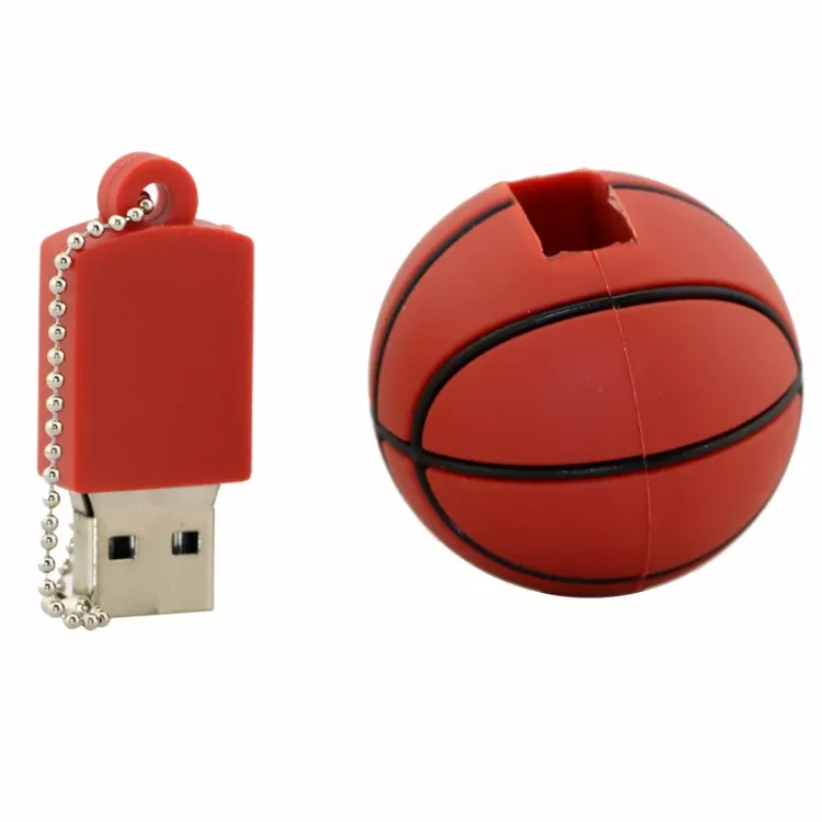 Fashion Basketball Usb 3.0 Flash Disk 128Gb 64Gb 32Gb 16G Cartoon Pvc basketball Pendrive usb memory stick as sport gift