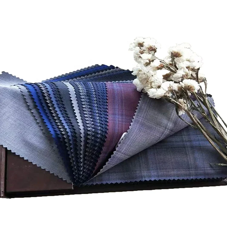 Высококачественная фабричная ткань из окрашенной мериносовой шерсти 110s для мужских костюмов для отдыха