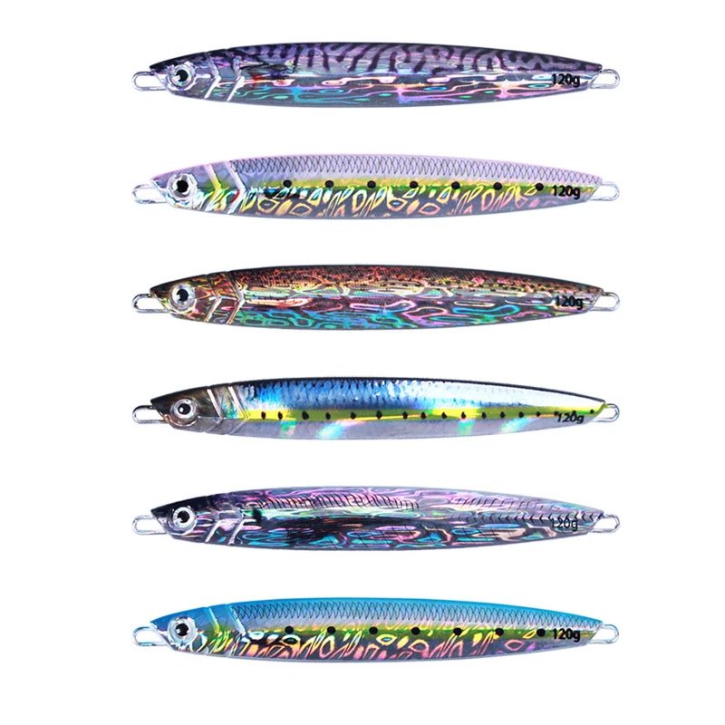 New 40g 60g 80g 100g 120g 150g 200g Vertical Sinking Metal jigs 3D Coating Needle Jigging