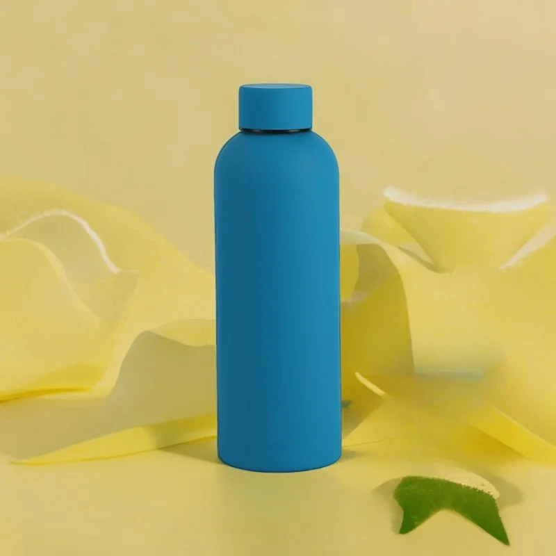 Free Custom Logo 500ml Double Wall Black Coffee Mug Thermos Vacuum Flask Tumbler Office Drinking Bottle for Carafe & Mug Warmers