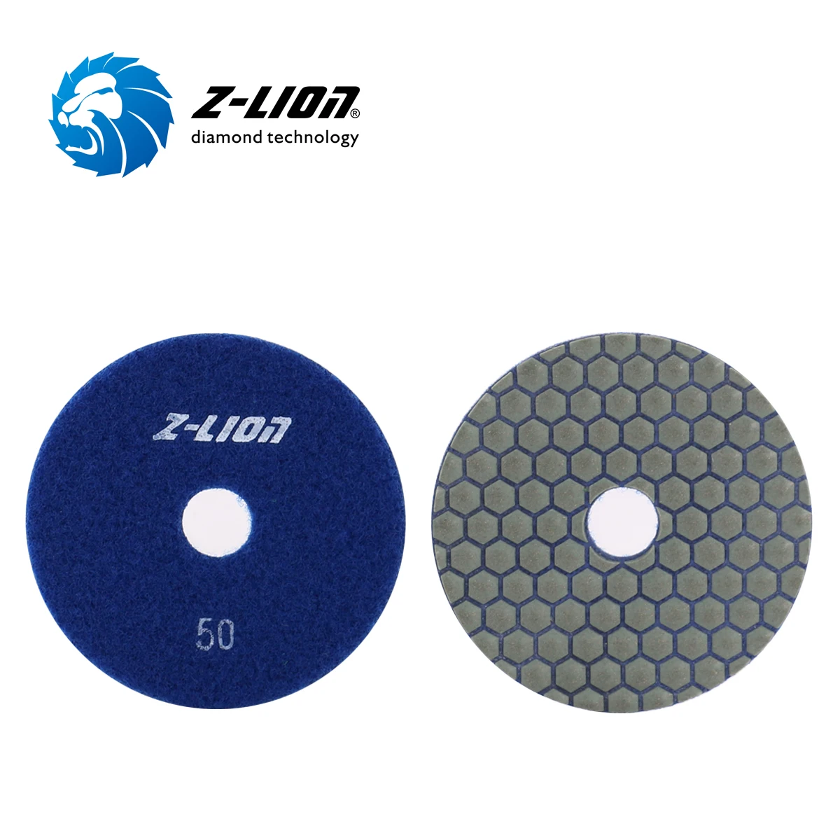 Z Lion High quality 7 Inch Dry Diamond Polishing Pads for Marble Granite Concrete