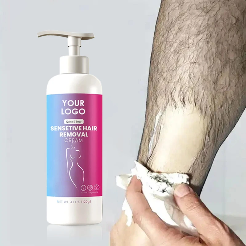 Wholesale OEM Private Label Cosmetics Women Men Organic Natural Permanent Removal Body Facial Lotion Hair Remover Cream