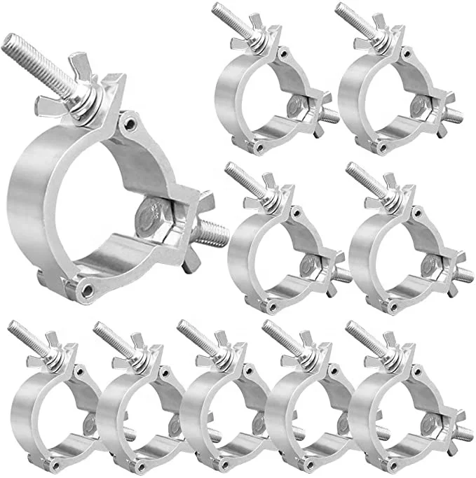 Heavy Duty 220 lb Aluminum Alloy Stage Lighting O-Clamp Mounting/ 2 Inch Truss Bracket Hook Clamp for DJ Projector