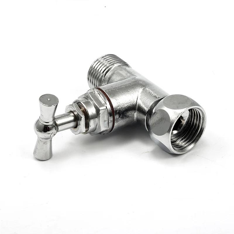 3/8 Inch Chrome Plated Mini Valve With Union-Cap Brass Angle Manual Thermostatic Radiator Valve For Temperature Control