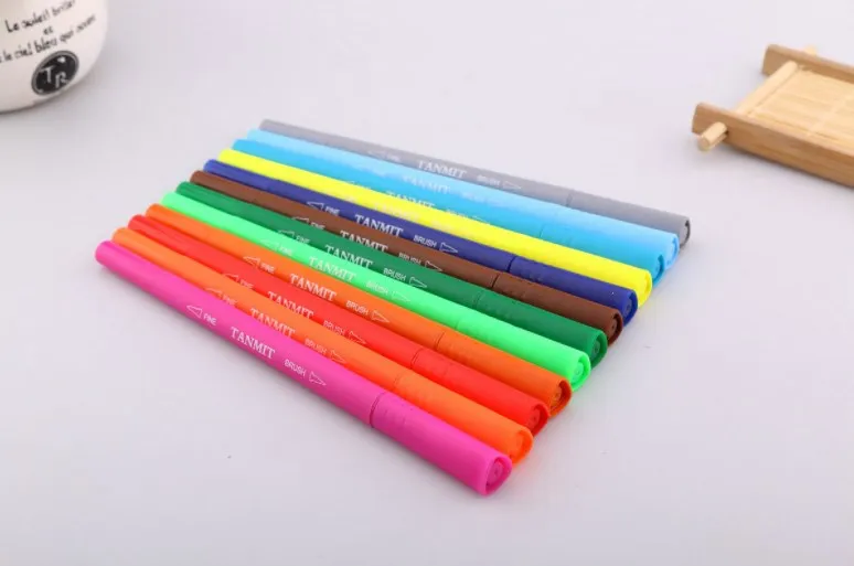 60colors Dual Markers Brush Pen, Colored Pen Fine Point Art Marker & Brush Pen for Adult Coloring Hand Lettering Writing drawing