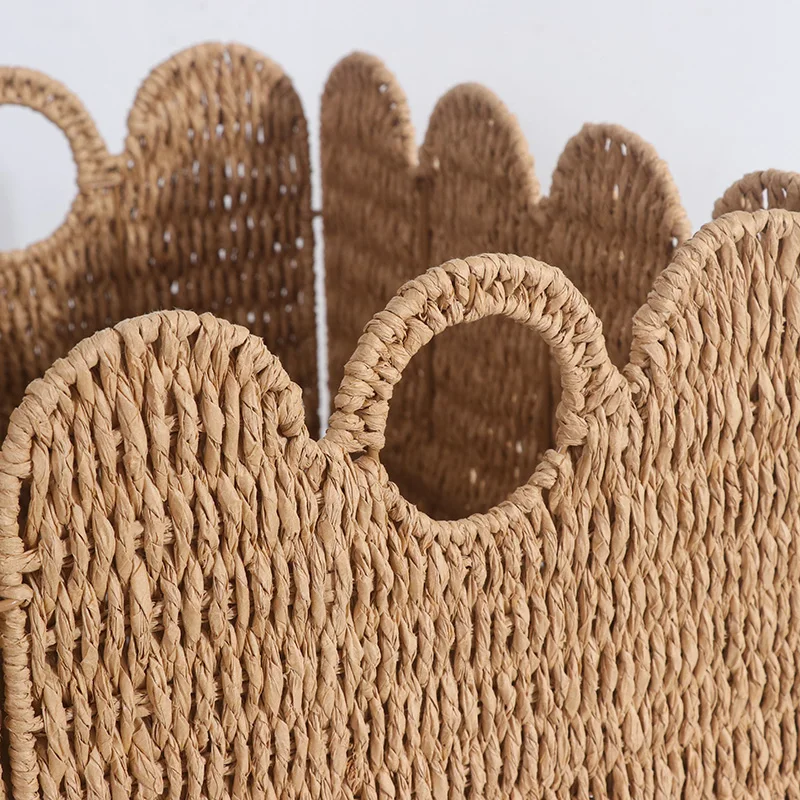 New Arrival Hand-Woven Paper Rope Foldable Storage Basket Multifunctional for Living Room Home Storage