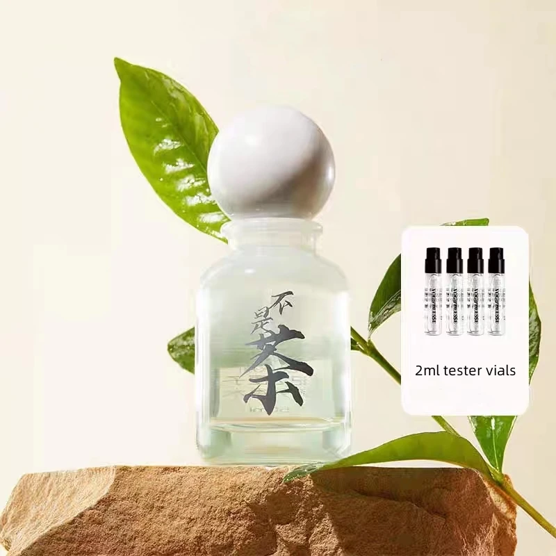 New design luxury crimp type Round gradient color 50 ml glass perfume bottles with box