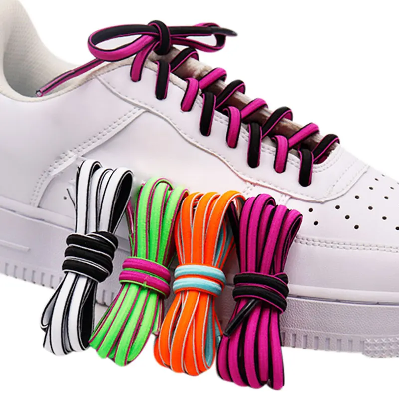 Weiou Hot Sale Top10 Amazn,eBay Drop-Shipping Stretch Silk Elastic Two-Color Shoelaces For Jumpmans And 750,converse Shoes