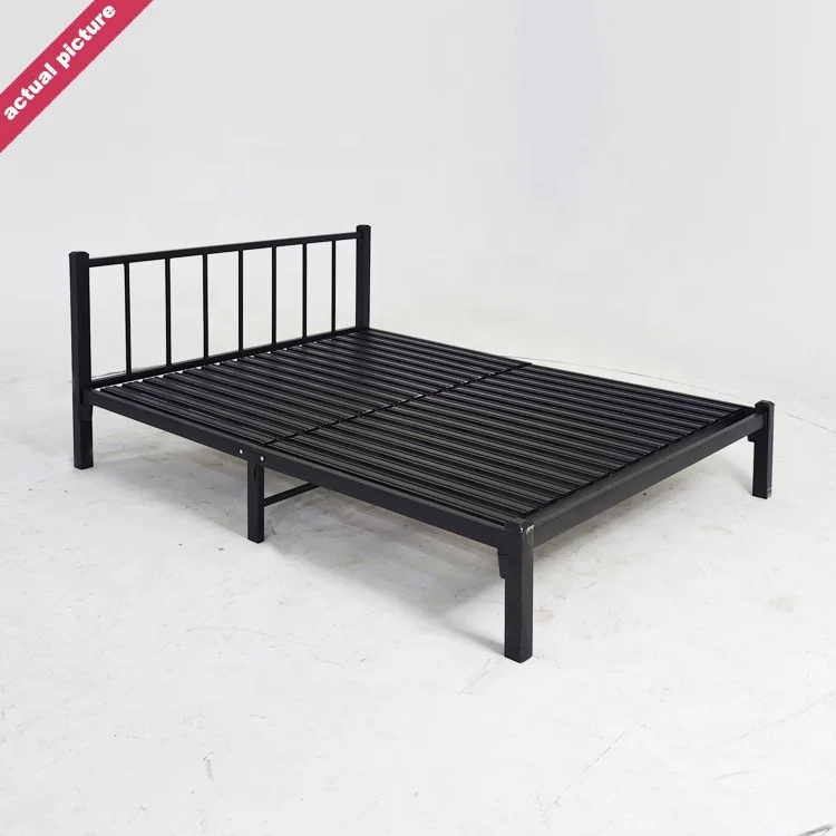 Furniture foshan china cheap metal king size style metal bed single bed frame