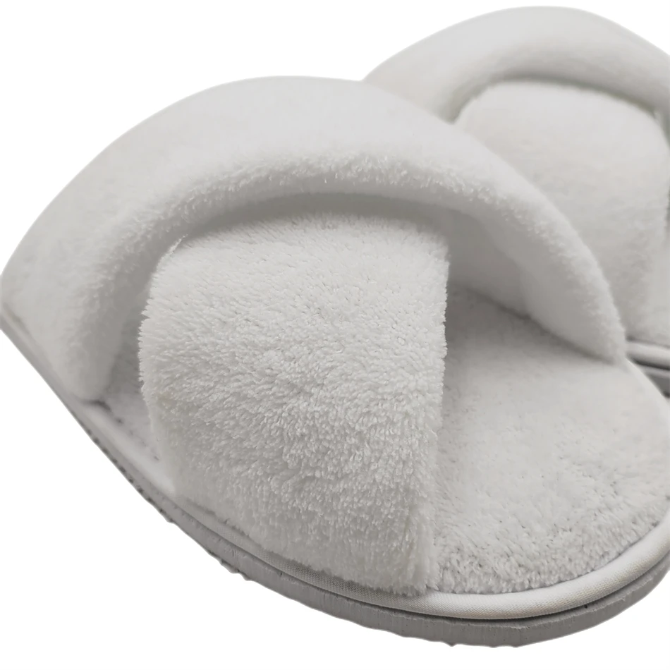 Global sell good quality customized white hotel slippers luxury hotel disposable slippers